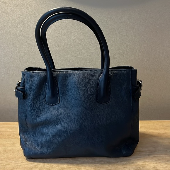 Borlino Luxury Handbag Handmade in Italy Calf Leather Capri Blue - Picture 2 of 9